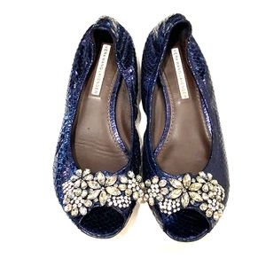 Vera Wang open toe flats